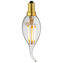 Ampoule lampe c35 e14 "coup de vent'' led filament droits 4w classique verre cla