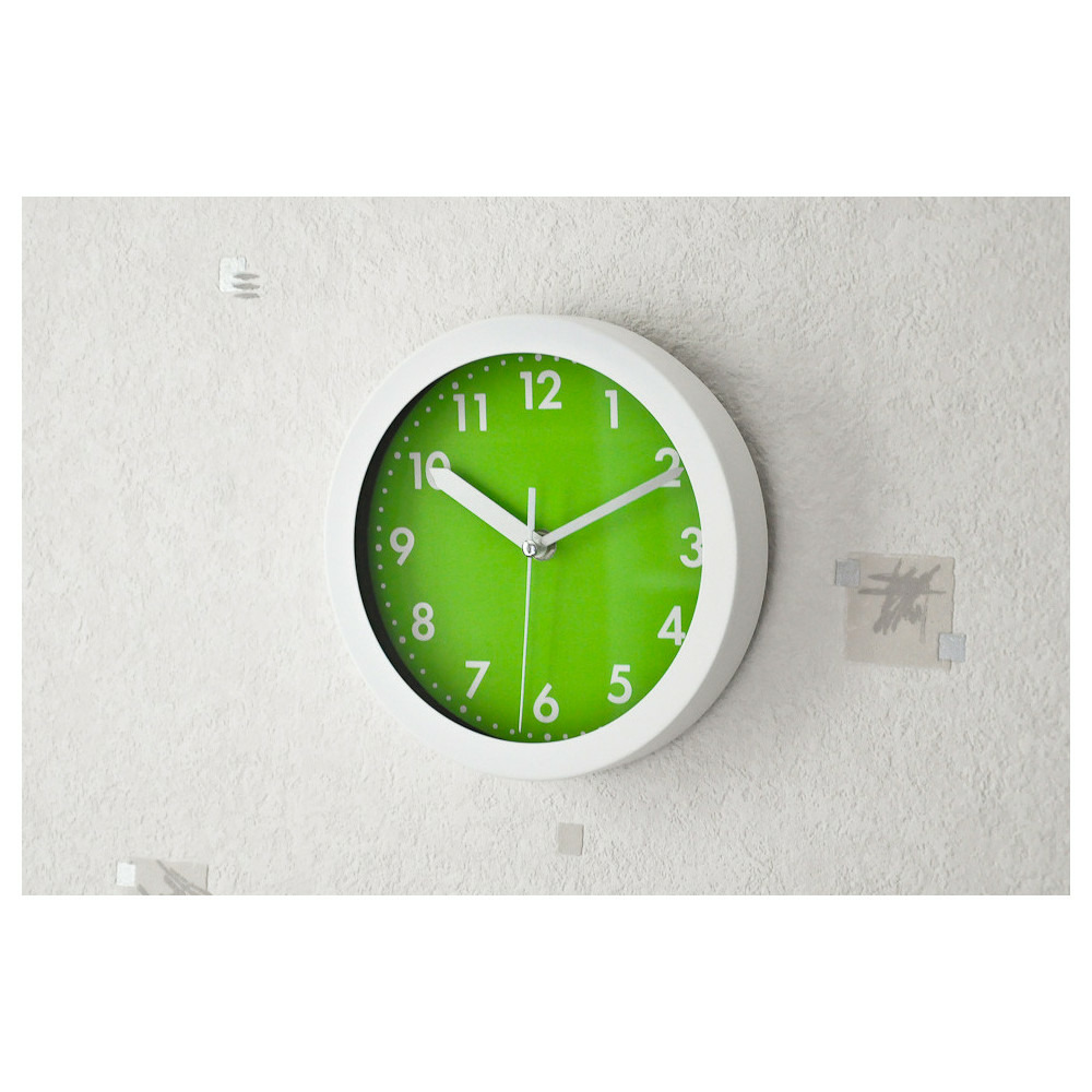 Horloge Murale Schtroumpf Verte 25 Cm - Analogique, Plastique, Neuve Sous Blister