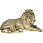 Sculpture lion majestueux or safari