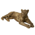 Sculpture lionne or xxl safari