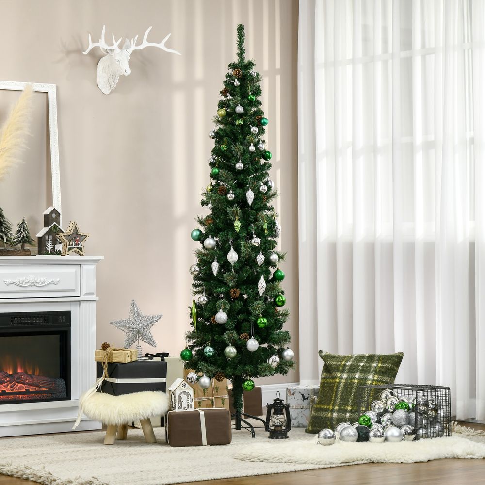 Sapin de noël artificiel en pvc vert 195 cm
