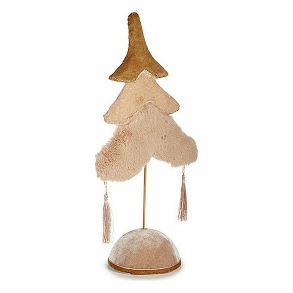 Sapin de noël polaire 12 x 43 x 22 cm beige doré bois
