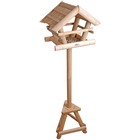 Mangeoire pour oiseaux avec toit en chaume  fb254
