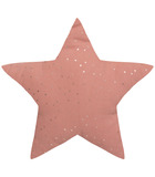 Coussin décoratif étoile berlingot terracotta 40 x 40 cm
