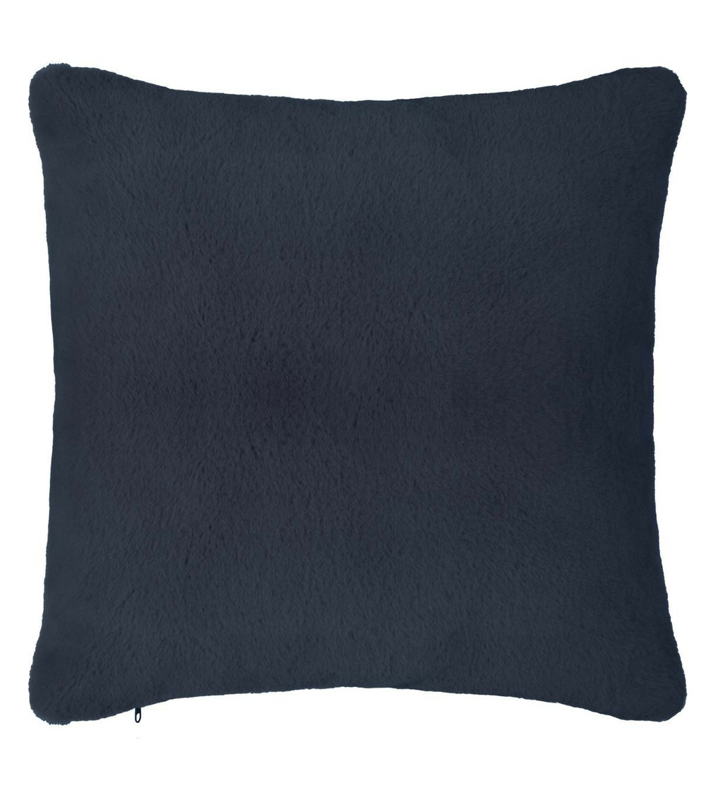 Coussin déhoussable en fourrure marine 45 x 45 cm