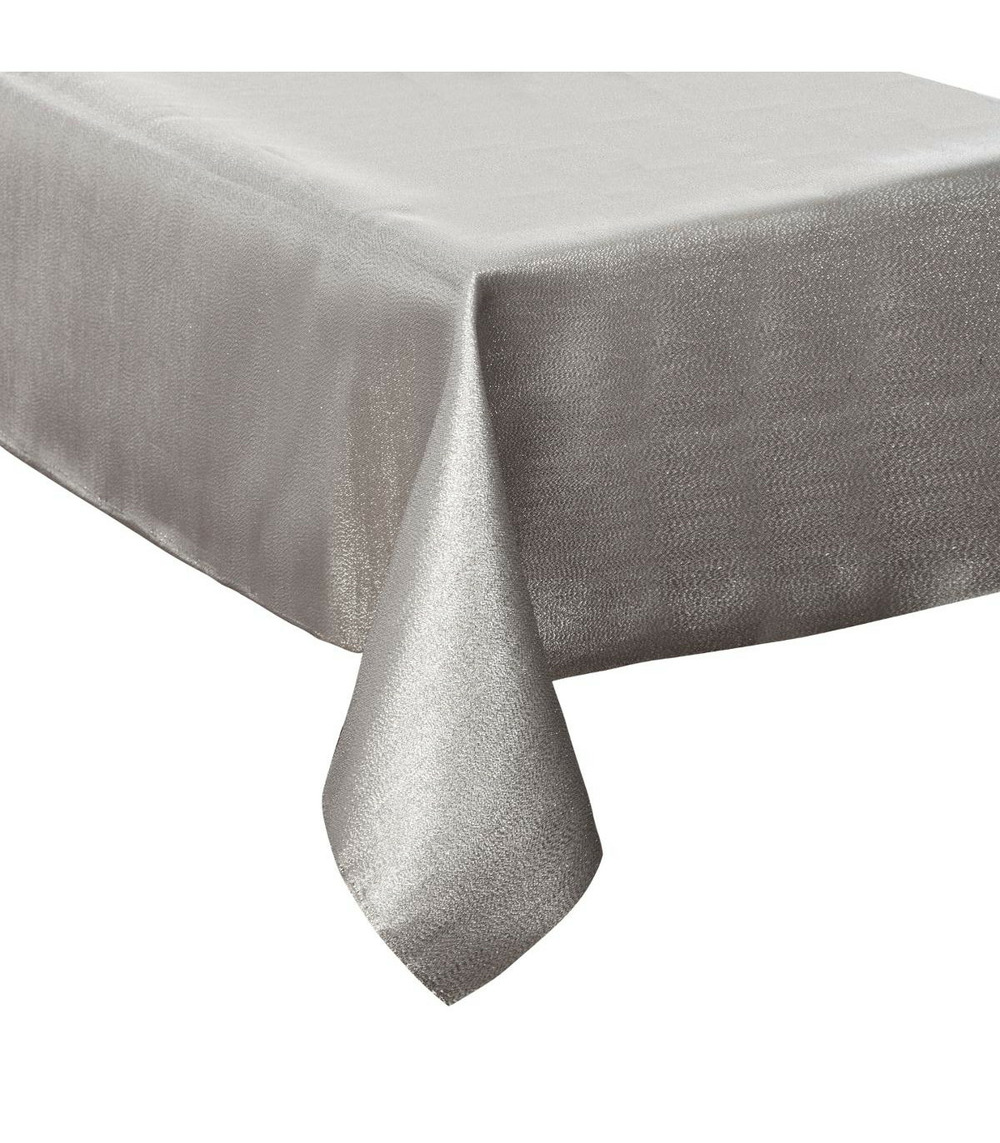 Nappe argent pailleté 140 x 360 cm