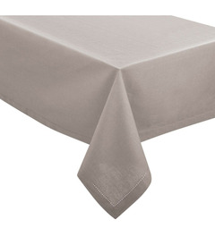 Nappe en coton chambray gris clair 140 x 240 cm