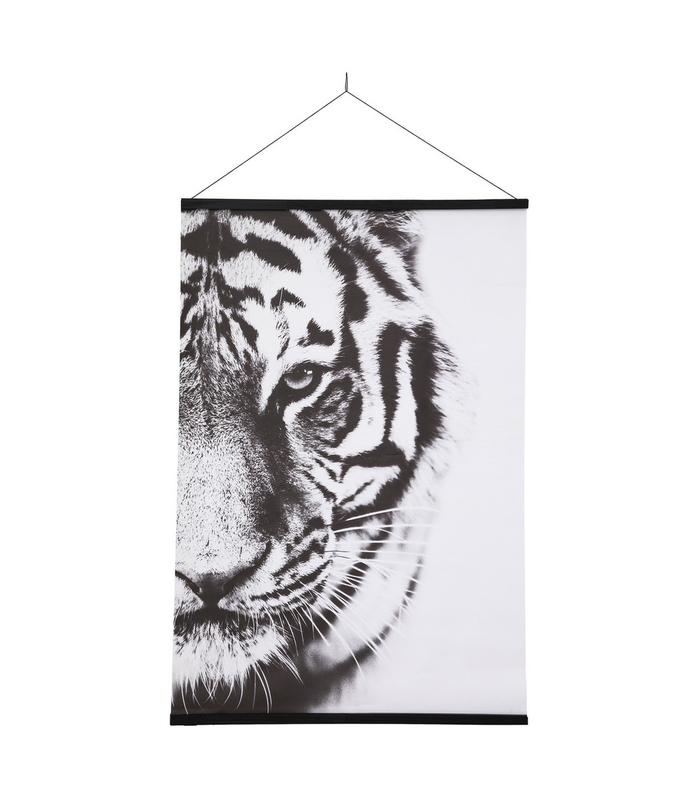 Toile décorative à suspendre tigre 73 x 110 cm