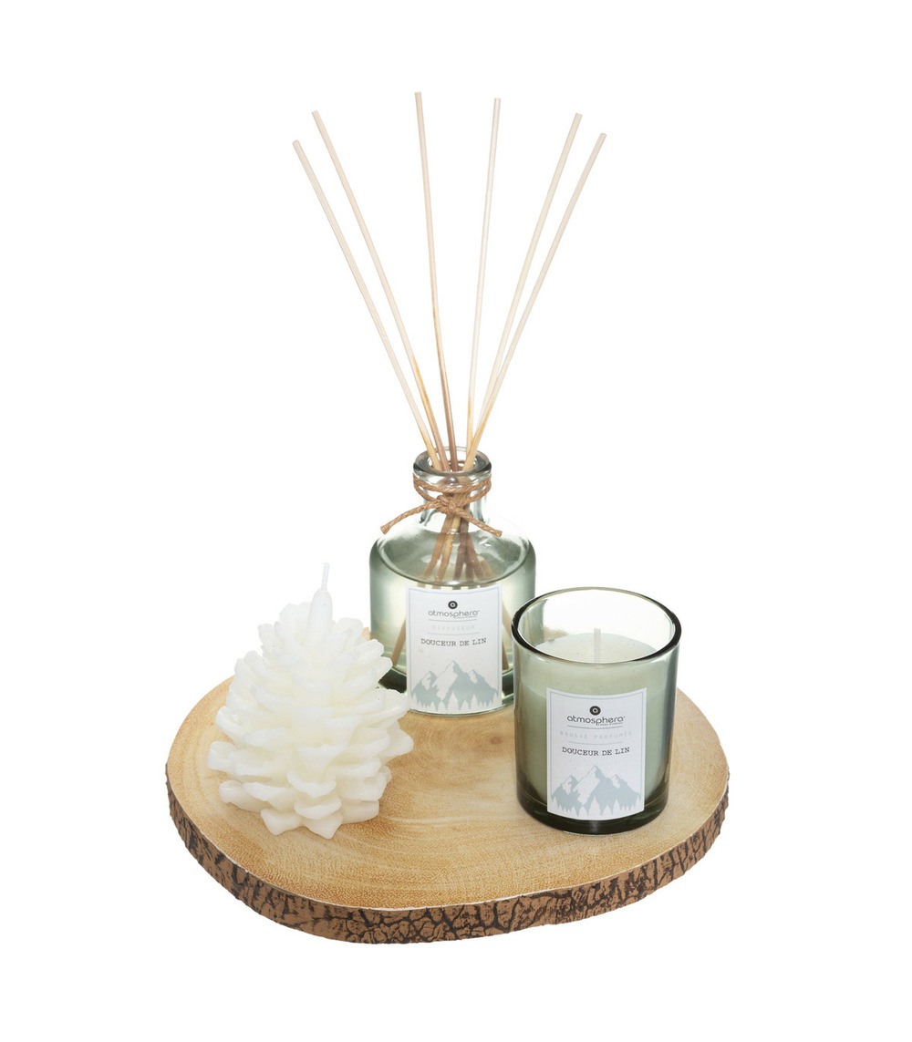 Coffret senteur sur plateau diffuseur de parfum avec bâtonnets et 2 ...