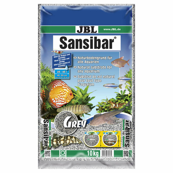 Substrat fin sansibar pour décor d'aquarium et terrarium : gris 10kg