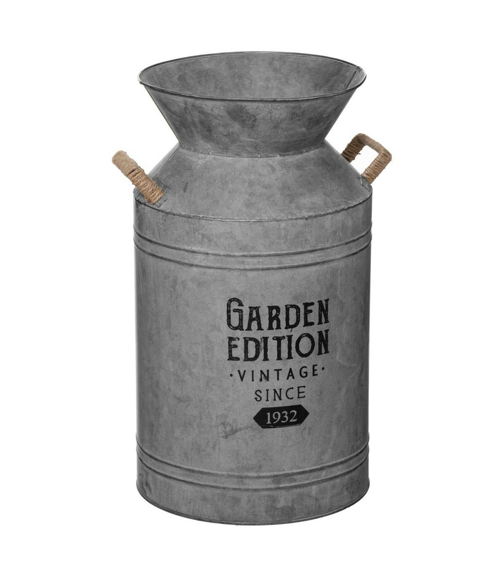 Pot à lait décoratif en zinc h 48 cm