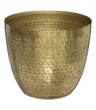 Cache-pot en métal doré martelé d. 18 x h. 16 cm