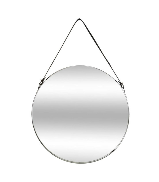 Miroir à suspendre en métal avec lanière d 38 cm