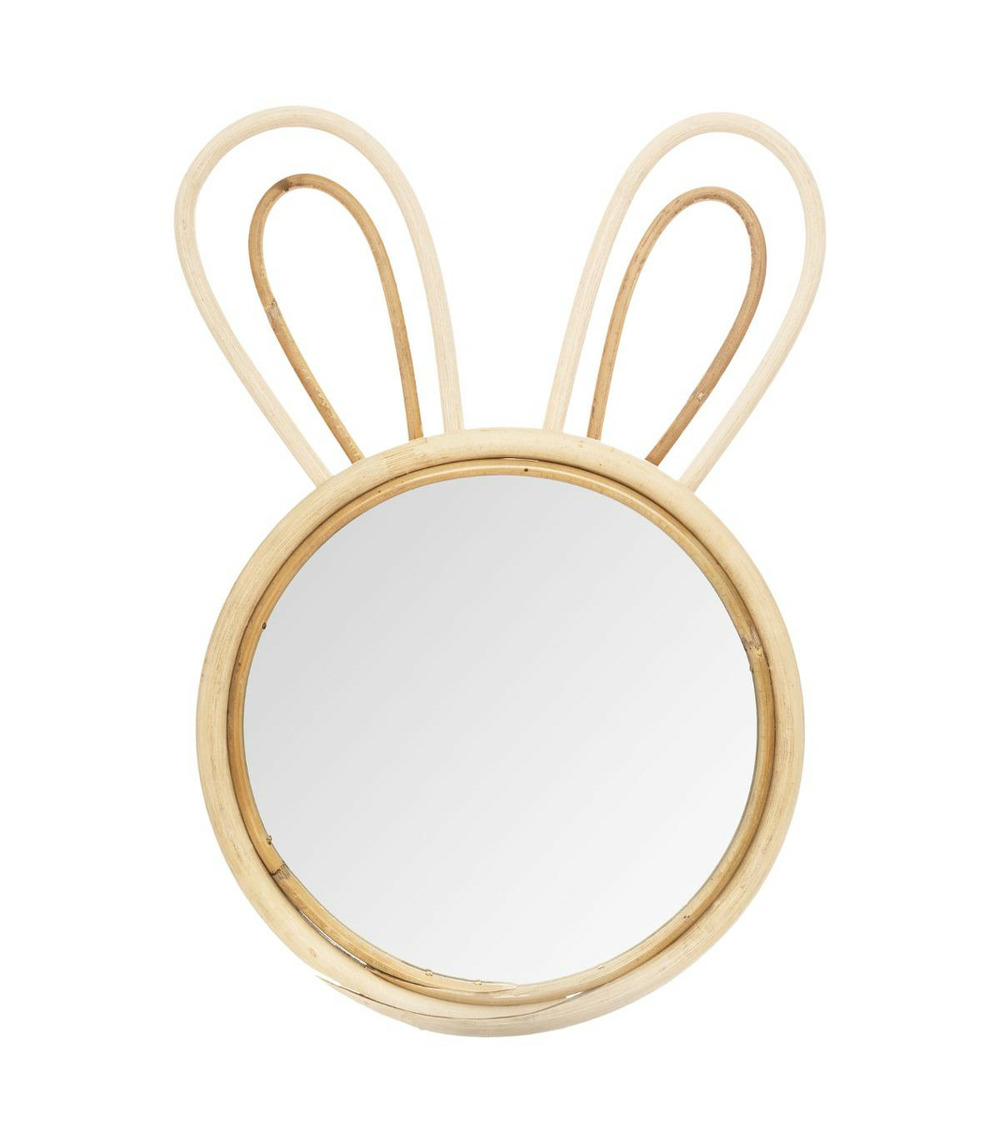 Miroir mural lapin h 38 cm pour chambre d'enfant
