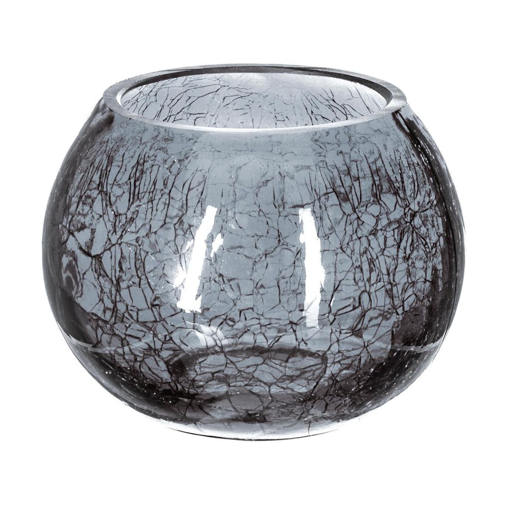 Photophore Rond Décoratif Avec Motif Noël Et Lumière LED - Hauteur 19cm, Porcelaine Blanche - Neuf