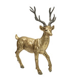 Objet décoratif grand renne en magnésie doré h 108 cm