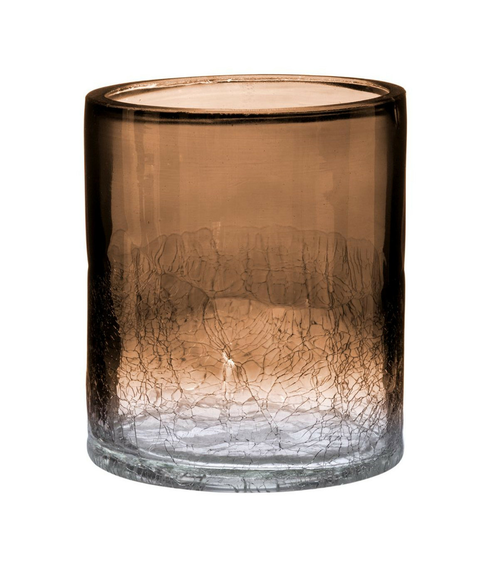 Photophore cylindrique en verre d 10 cm