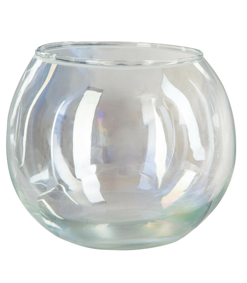 Photophore rond en verre h 10 cm | Truffaut