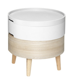 Table à café blanche avec coffres  de rangement d 40 cm