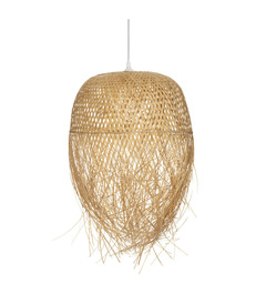 Luminaire suspension en bambou naturel d 40 cm