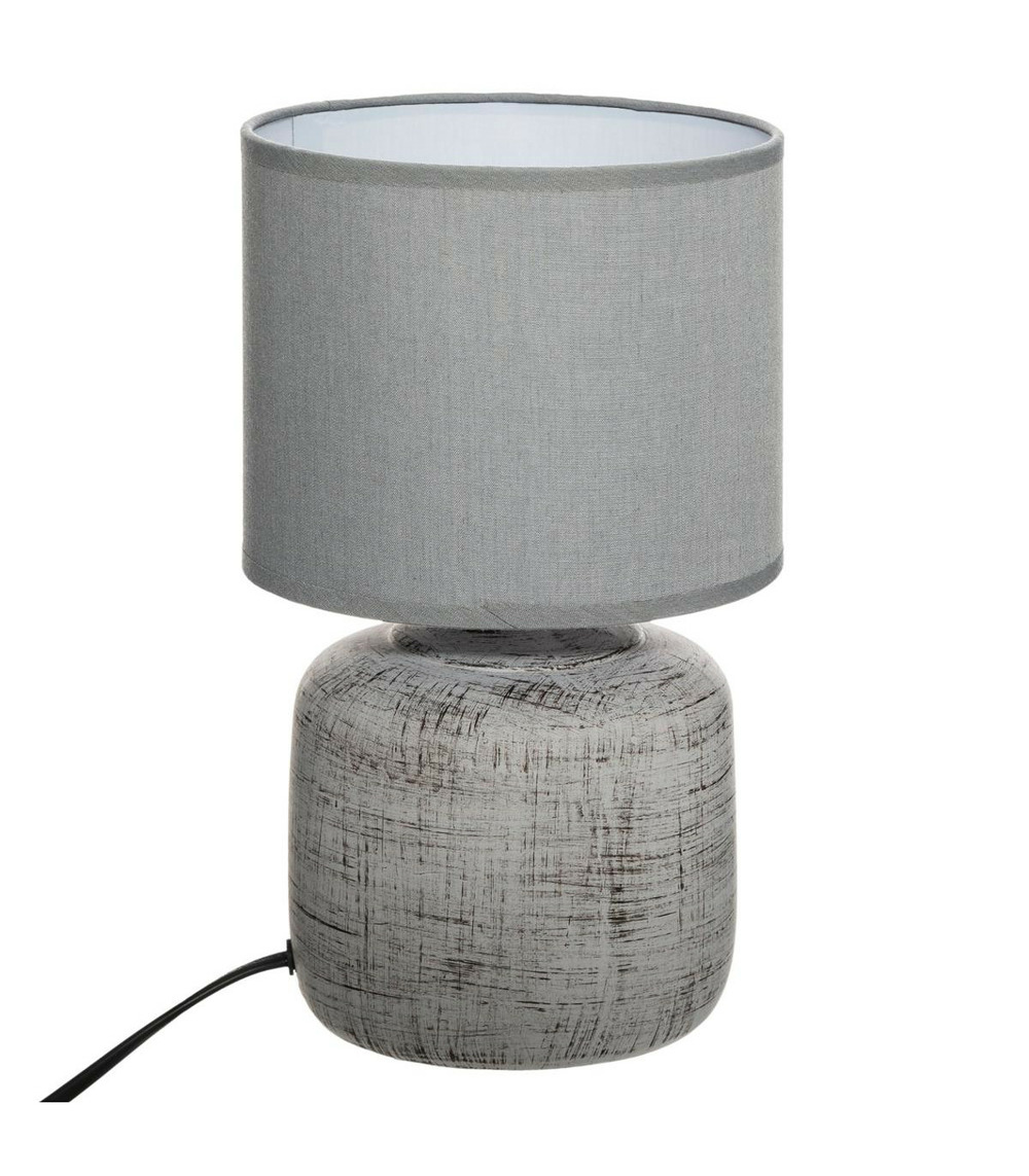Lampe en céramique grise h 26,5 cm