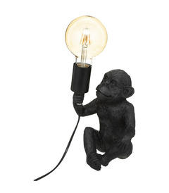 Lampe à poser singe en résine h 24,5 cm