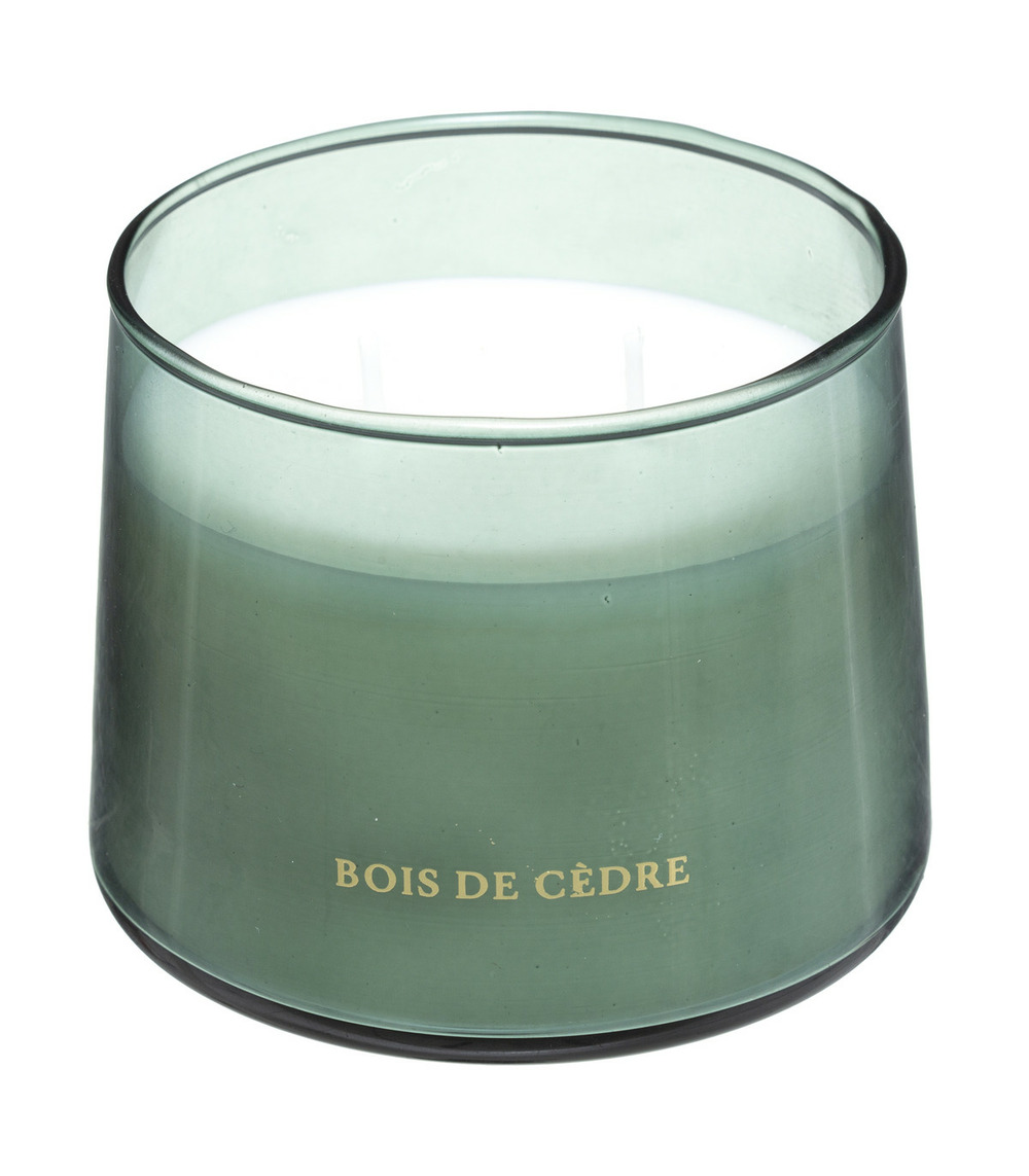 Bougie parfumée pot en verre 300 g parfum bois de cèdre