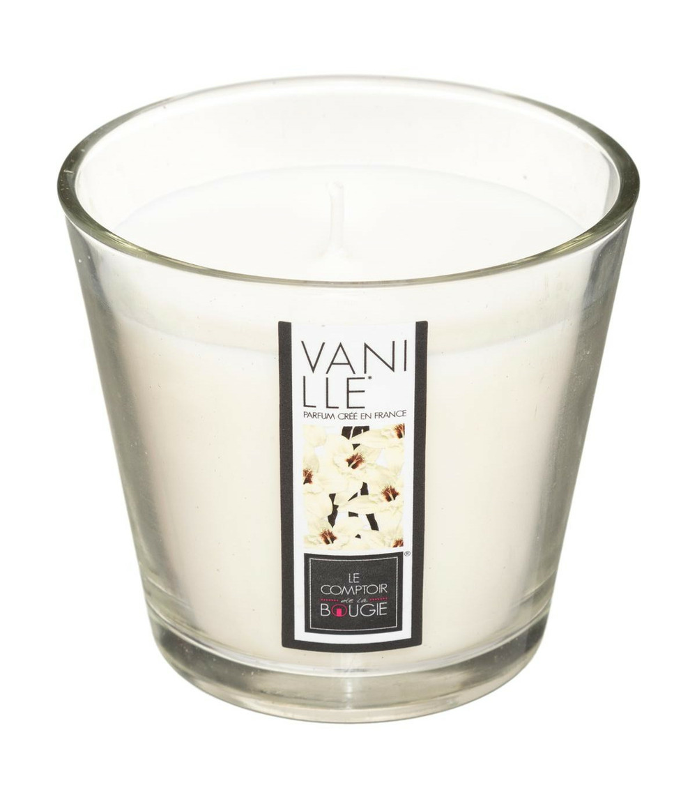 Bougie parfumée vanille pot en verre 190 g