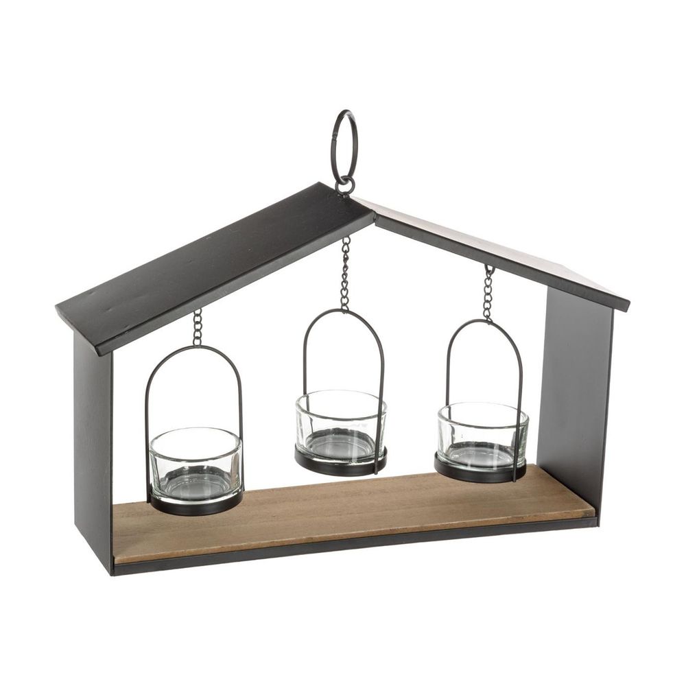 Sziqiqi Bougeoirs Suspendus avec Verre Lot de 3, Bougeoirs