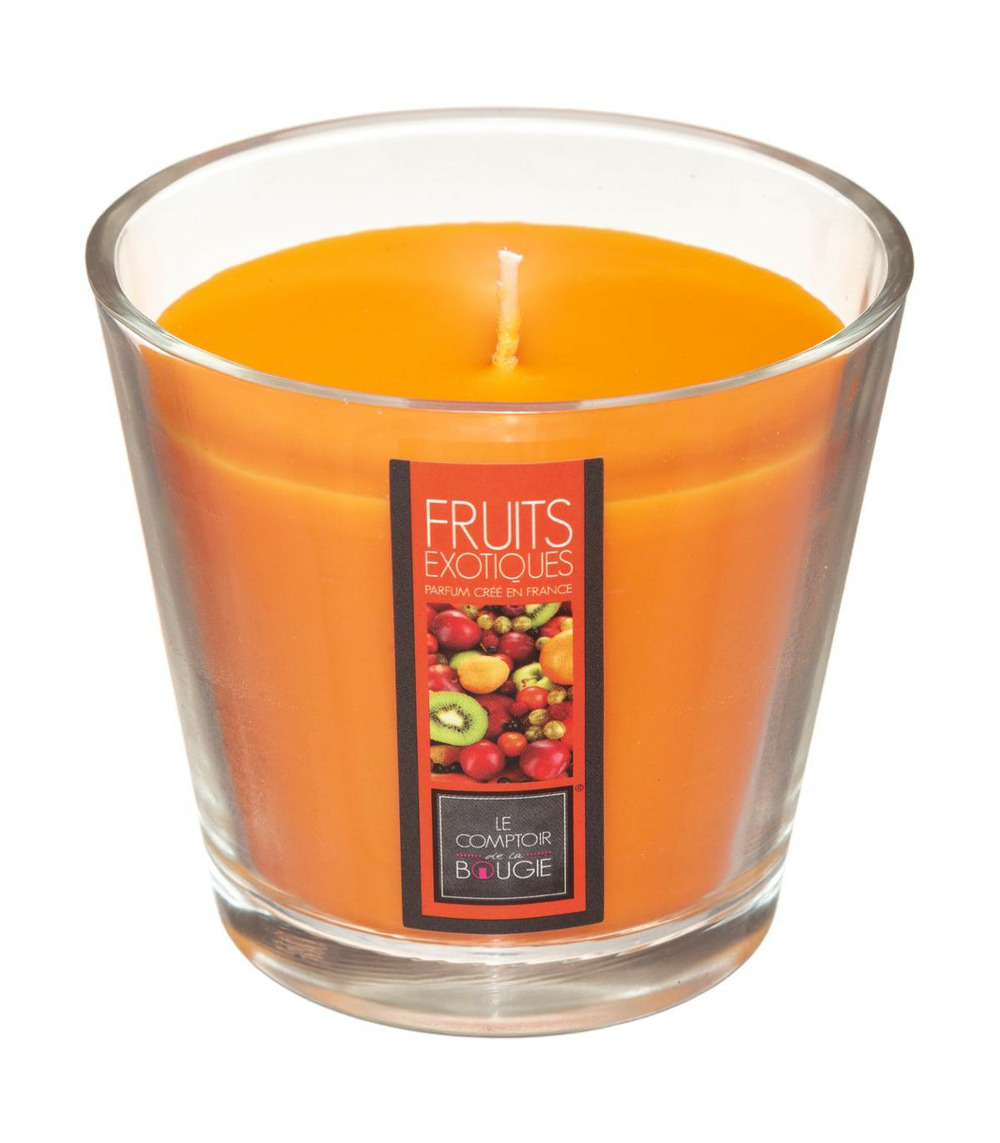 Bougie parfumée fruits exotiques pot en verre 190 g