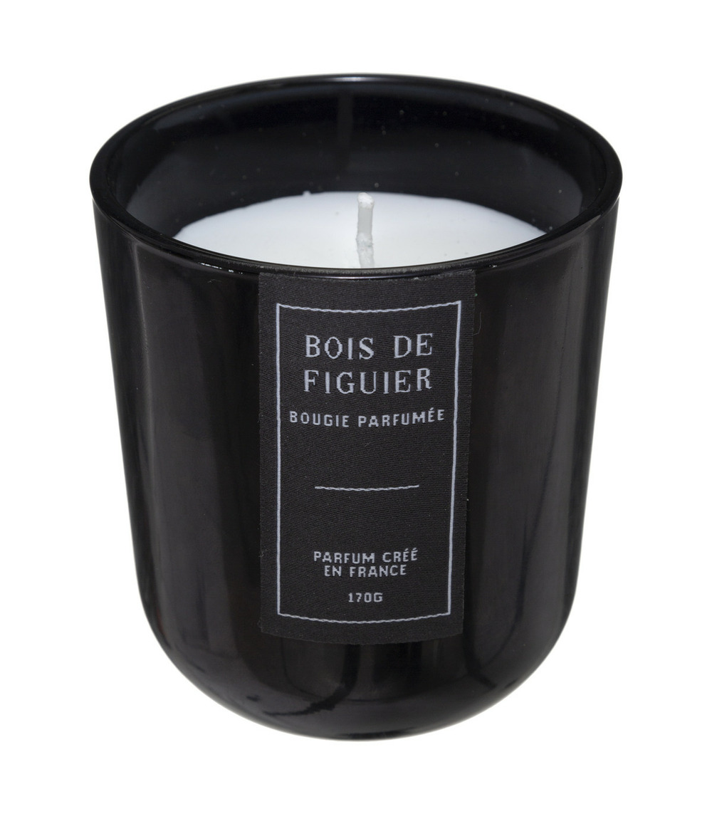 Bougie parfumée pot en verre 170 g parfum bois de figuier