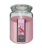 Bougie parfumée rose pot en verre 510 g