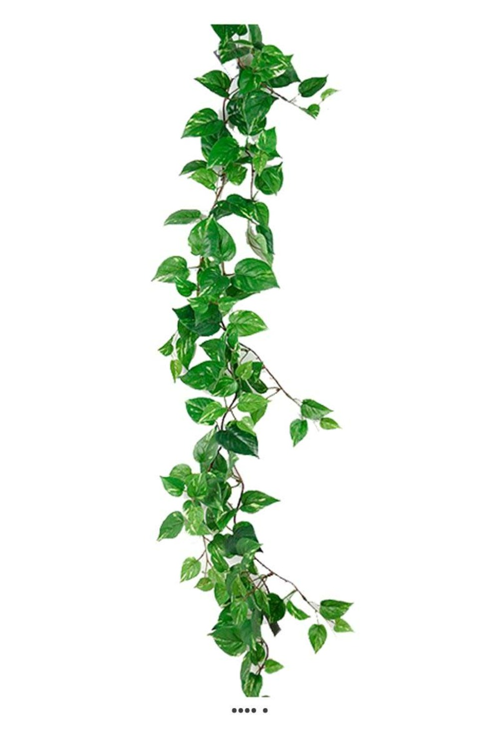 Guirlande de feuillage de pothos panaché artificiel, l 125 cm