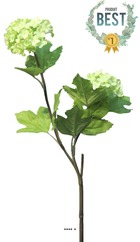 Branche de viorne artificielle, 2 têtes, h 50 cm vert - best - couleur: vert