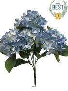 Bouquet d&rsquo;hortensia artificiel en branche, h 45 cm bleu royal - best - cou