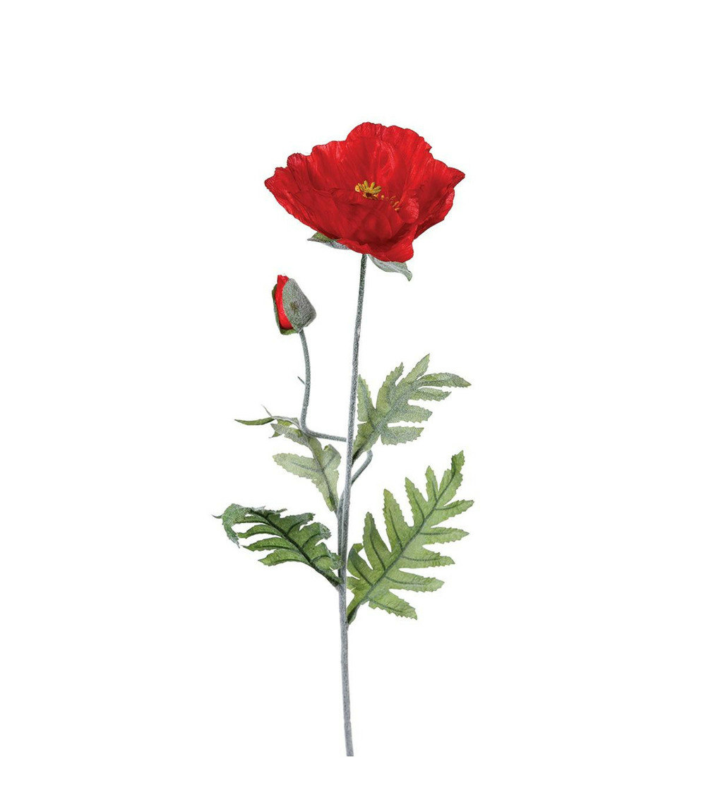 Fleur artificielle tige coquelicot h 70 cm