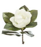 Tige artificielle magnolia blanc real touch h 70 cm