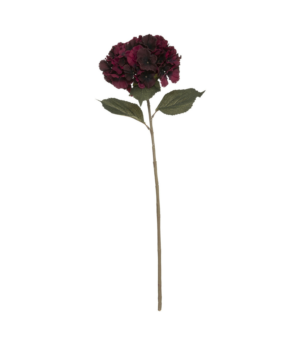 Fleur artificielle tige hortensia rubis h 83 cm
