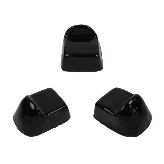 Lot de 3 pieds en céramique noirs pour kamado patton