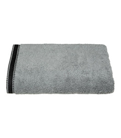 Drap de bain drap de douche gris foncé tissu éponge 70 x 130 cm