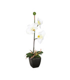 Plante artificielle orchidée dans un pot céramique h 29.5 cm