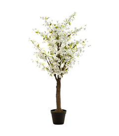 Plante artificielle cerisier blanc dans son pot h 200 cm