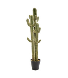 Plante artificielle  cactus 3 troncs dans son pot h 148 cm
