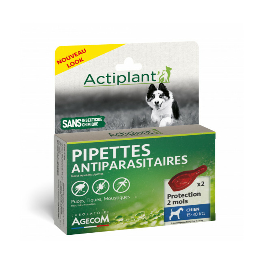 Pipettes anti parasitaire chien moyen