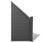 Panneau de clôture wpc 105 x (105-185) cm gris