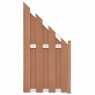 Panneau de clôture wpc 90x180 cm marron