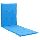 Coussin de chaise longue bleu 180x55x3 cm