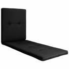 Coussin de chaise longue noir 190x60x5 cm