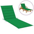 Coussin de chaise longue vert 190x60x4 cm