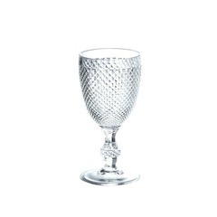 Lot de 6 verres a vin acrylique transparent diamant